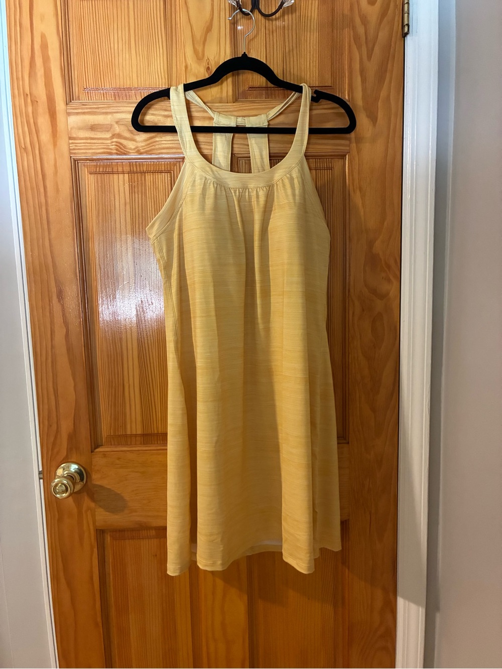 Prana Sunny Yellow Mini Dress with Strappy Back